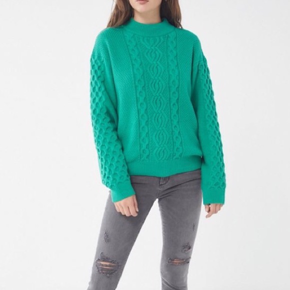 Urban Outfitters Cable Knit High Neck Warm Sweater - Picture 5 of 5